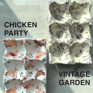 Plateau à œufs en céramique artisanale | Cadeau de pendaison de crémaillère | Décoration de cuisine | Boîte à œufs | Cadeau unique fait main image 7