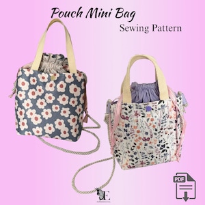 Patrón de costura para minibolso - Nivel principiante (Patrón en PDF)