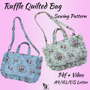 Gesteppte Tasche mit Rüschen Schnittmuster - Eine romantische DIY Tasche mit Rüschen – PDF + Video