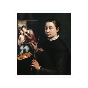 Renaissance Art Sticker | Sofonisba Anguissola Self-Portrait | First Female Artist Laptop Sticker | Art History Gift | Museum Quality