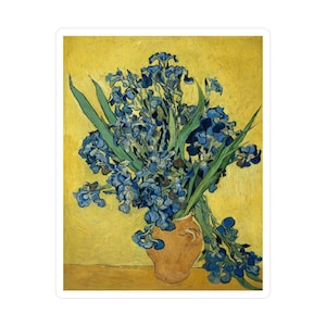 Post-Impressionist Art Sticker | Van Gogh Irises | Laptop Sticker | Museum Quality Vinyl | Garden Botanical Art