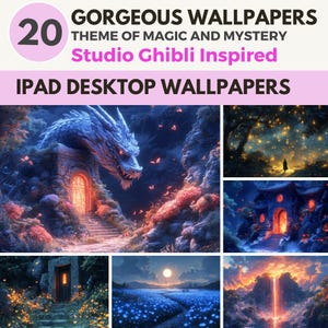 studio Ghibli ipad wallpaper Magic and Mystery ipad background tablet wallpaper ghibli art anime wallpaper whimsical wallpaper