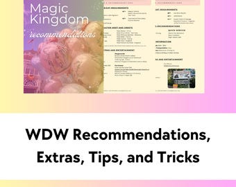 WDW Recommendations, Extras, Tips, and Tricks | WDW Travel Planning Essentials | Guide Disney World Vacation Planner