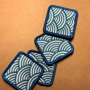 2&quot;x2&quot; Seigaiha Pattern Patch