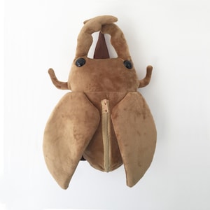 Insect Backpack Rhinoceros Beetle Cute Cartoon Backpack Personalized Doll Plush Doll Bag