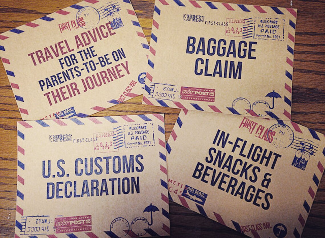 Precious Cargo luggage Drop Off Baby Shower Etsy