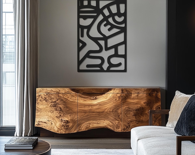 Abstract Wall Decor, Modern Minimalist Metal Wall Art, Perfect for Living Rooms, Bedrooms, Offices, Unique Contemporary Wall Hanging