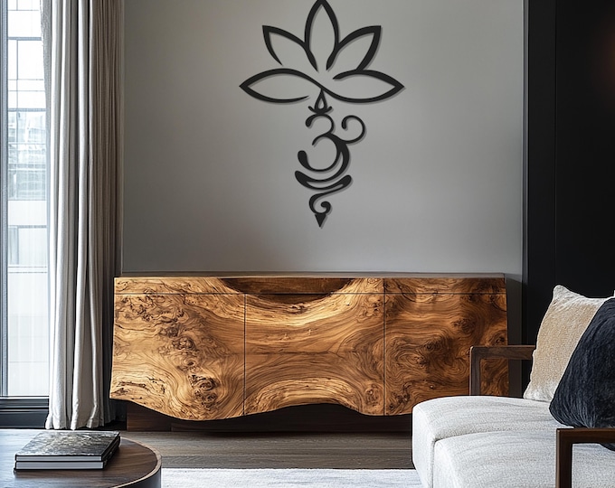 Lotus Metal Wall Art Decor, Spiritual Home Decor, Yoga Wall Art Decor, Room Decor, Metal Wall Art Decor, Father's Day Gift, Gift for Home