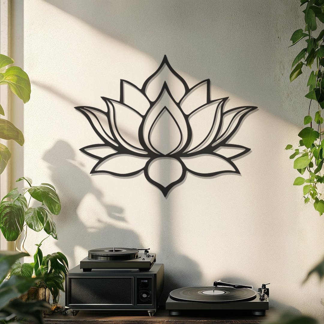 Lotus Flower Metal Wall Art, Spiritual Wall Decor, Home Decor ...