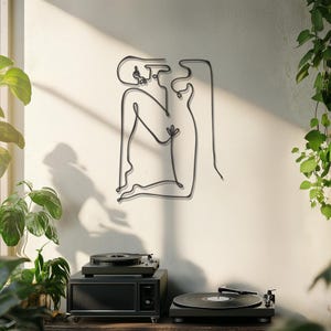 Abstract Woman Metal Wall Art, Metal Woman Body Wall Decor, Woman Line Metal Wall Decor, Metal Wall Decor, Father&#39;s Day Gift, Gİft for Home,