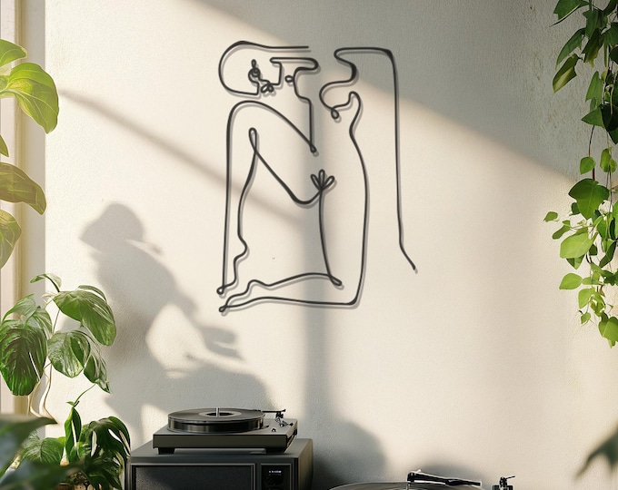 Abstract Woman Metal Wall Art, Metal Woman Body Wall Decor, Woman Line Metal Wall Decor, Metal Wall Decor, Father's Day Gift, Gİft for Home,