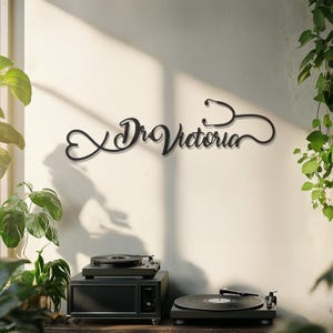 Custom Doctor Name Metal Wall Art: Stethoscope Office Decor Personalized Medical Office Decor,  Gift for Doctors, Clinic or Home Wall Decor