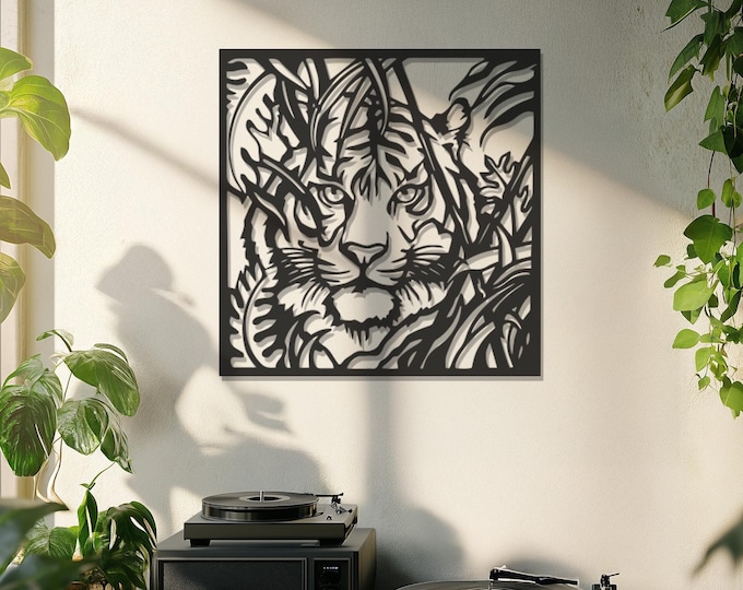 Majestic Tiger Metal Wall Art, Tiger Metal Wall Art, Metal Wall Art, Tiger Metal Wall Art, Metal Wall Art, Mohter's Day Gift, Gift for Home