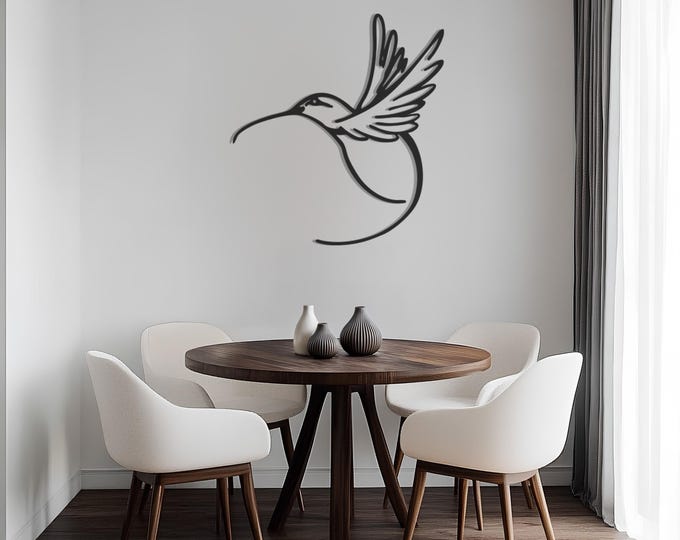 Hummingbird Metal Wall Decor, Animal Wall Decor, Metal Wall Hangings, Metal Wall Decor, Father's Day Gift, Gift for Home, Bird Lovers Gift