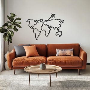 Minimalistische wereldkaart metalen muurkunst decor, wereldkaart zeer fijne tekeningen, metalen muur kunst decor, metalen wanddecoratie, Vaderdagcadeau, cadeau voor thuis