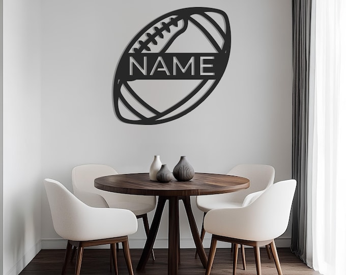 Custom USA Football Metal Wall Art, American Football Name Wall Art, Sports Name Sign, Gift For USA Football Players, Father's Day Gift