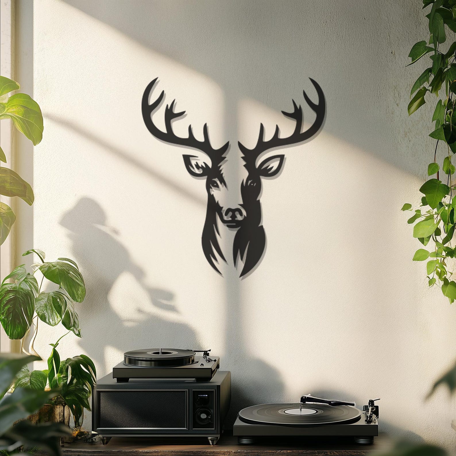 Deer Head Metal Wall Decor, Wildlife Wall Hanging, Deer Wall Decor