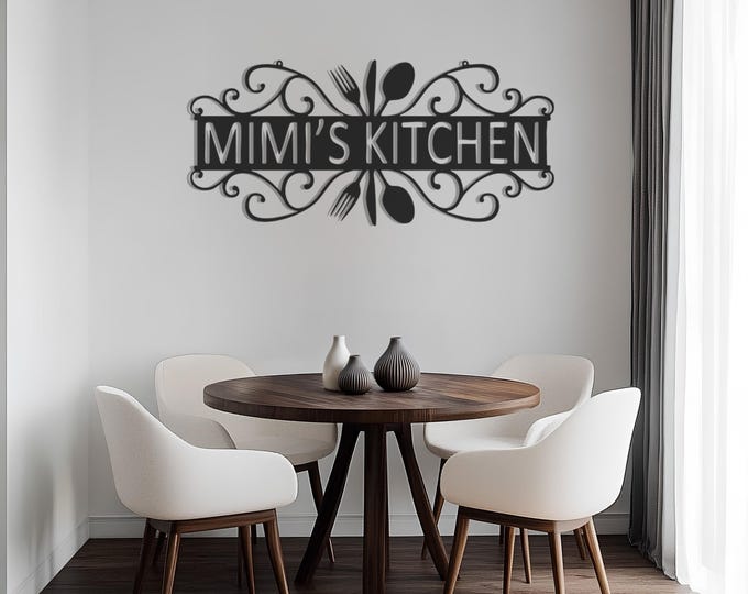 Custom Kitchen Metal Sign, Personalized Kitchen Wall Art, Custom Metal Kitchen SignMetal Wall Art Decor, Father's Day Gift, Gift for Home