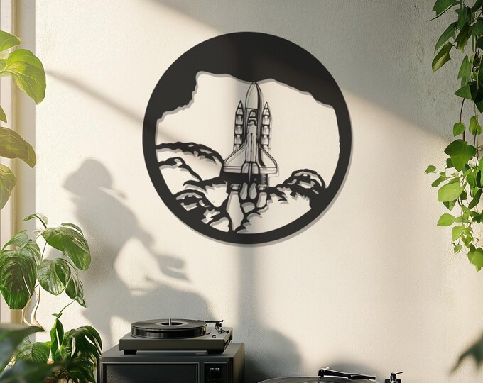 Astronaut Space-Themed Metal Wall Decor - Perfect for Kids Rooms, Man Caves, or Themed Spaces, Multiple Sizes to Fit Any Room, Gift for Boy