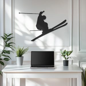 Skier Metal Wall Art, Mancave Decor, Metal Wall Art Decor,  Winter Sport Decor, Room Decor, Father&#39;s Day Gift, Gift for Home, Gift for Him .