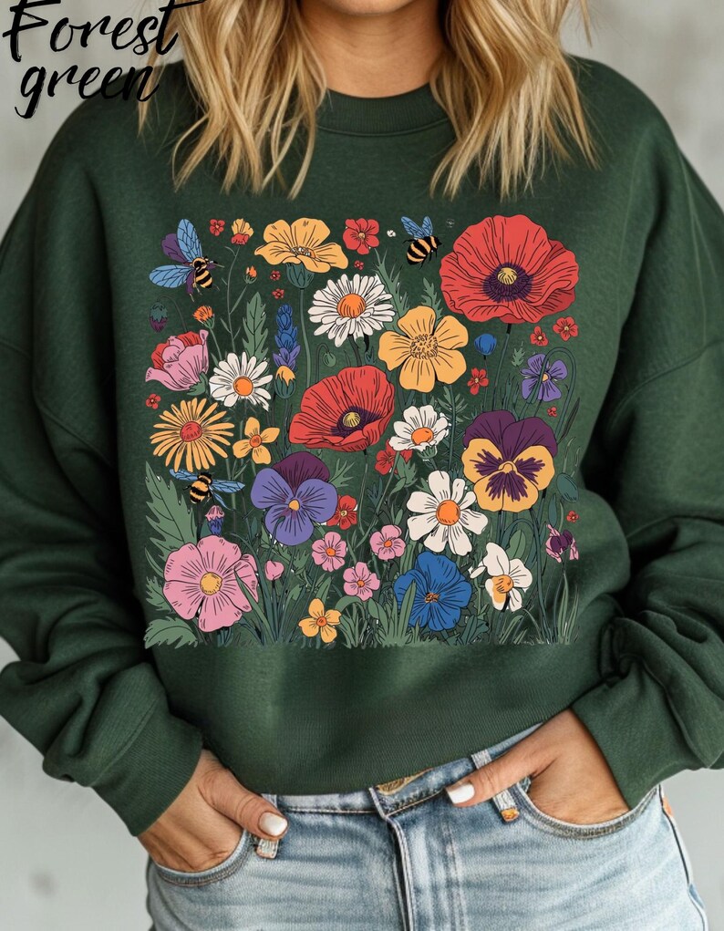 Painted Garden Pullover