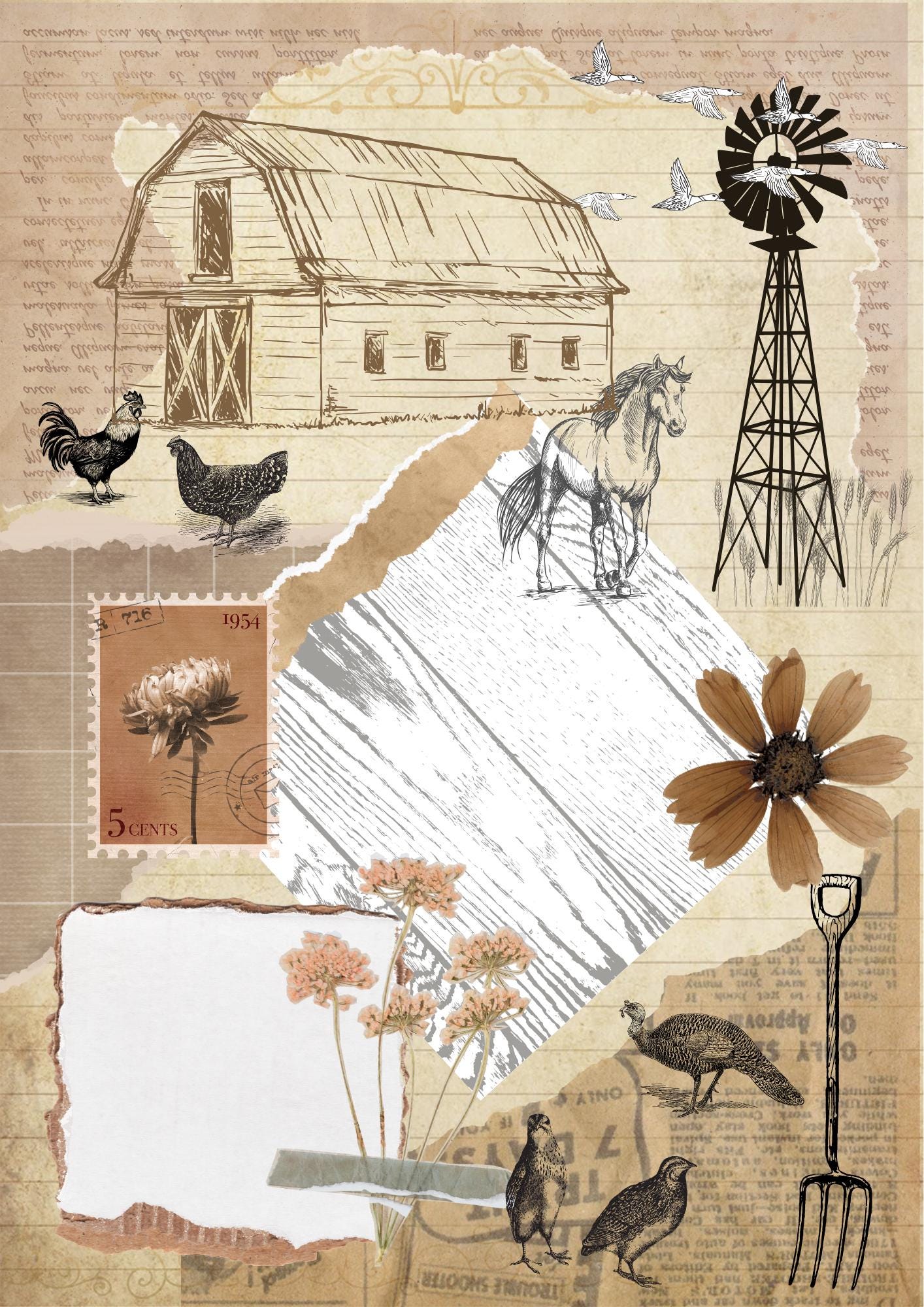 Rustic Journal Pages - Etsy