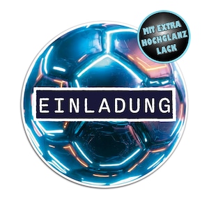 12x Einladungskarten Fussball Einladungskarten Kindergeburtstag Junge, Fußball Einladungskarten für Jungs und Mädchen (Bunter Fußball)