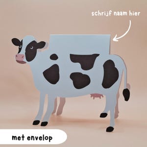 Tarjeta de vaca, regalo para él, tarjeta de felicitación, tarjeta de regalo original de granja, regalo divertido y lindo, regalo de animal, tarjeta de zoológico de granja, regalo con estampado de vaca, granjero