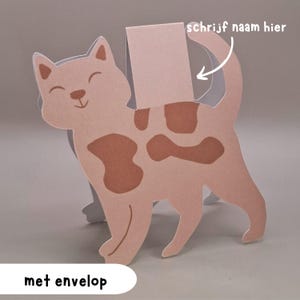 Tarjeta de regalo de gato para él, tarjeta de felicitación, tarjeta de regalo de gato original, regalo divertido y lindo, regalo de animal, tarjeta de zoológico de perro, decoración creativa para el hogar, papel para mascota