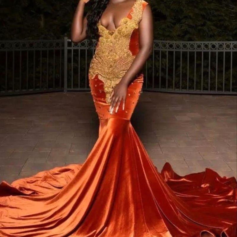 Burnt Orange African Dress - Etsy