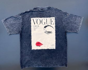 1 of 1 Vogue Blockprint Acid Wash T Shirt