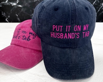 Gorra con la insignia de mi esposo, gorra con la insignia de mi papá, gorra bordada divertida, regalo para esposa, gorra bordada personalizada, regalo de Navidad