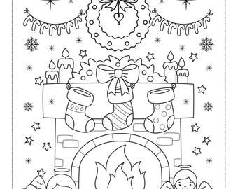 Dibujo navideño para colorear para niños [Imprímelo tú mismo]