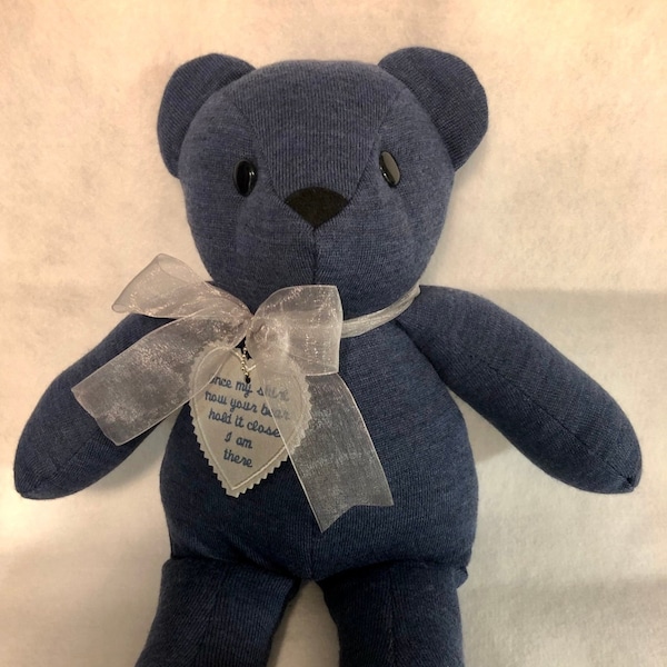 Memory bear made with loved ones clothing Keepsake teddy bear memorial gift stuffed animals teddy bears from shirts baby clothes shirt