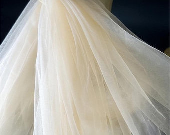 Wedding Decor Fabric - Soft Tulle Mesh, 100% Polyester, 3 or 5 Yards