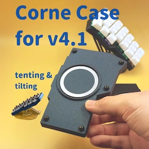 Custodia stampata in 3D Corne v4.1 con tenda regolabile, tenda per tastiera divisa Corne v4