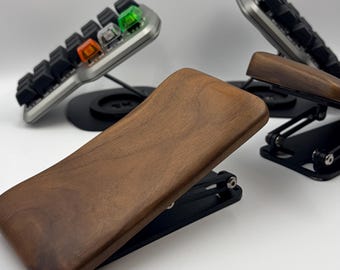 EKRest - Adjustable Walnut Palm Rest Tenting for Split Keyboards / Mouse