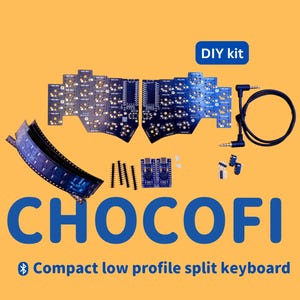 Chocofi DIY kit, Wireless / Wired 36 Keys Kailh low profile Choc v1 Hotswap Split Keyboard