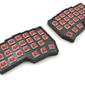 Corne v4.1 Choc, piastra in fibra di carbonio, cablata, con tenda regolabile, pronta all'uso, presaldata, tenda a 3 vie con custodia per stampa 3D
