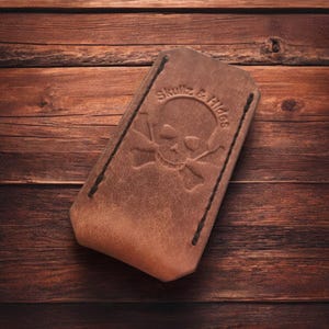 Leather Pocket Knife Slip - The Knife Buddy (Lg) Brown