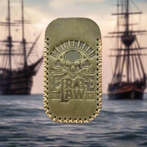 Pirate Law Leather Slip: Small Pocket Knife Sheath