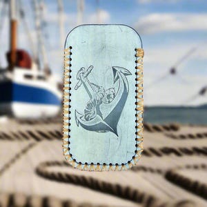 Premium Leather Slip &quot;Waxy Sailor&quot; V1 (Lg) Italian Phantom Leather