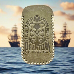 Premium Leather Slip &quot;Phantom Of The Deep Sea&quot; (Sm) Black Back
