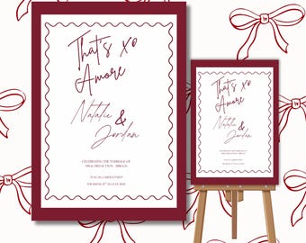 That’s amore tuscan themed wedding welcome sign digital printable copy