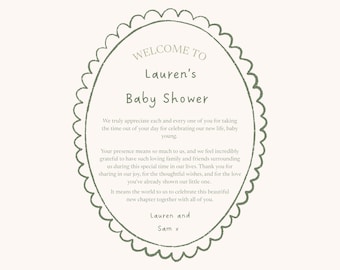Golf theme Baby Shower Thank You Card | Parents Message (Digital Download)