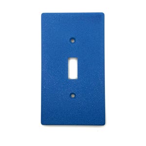 May include: A light blue plastic light switch cover plate.