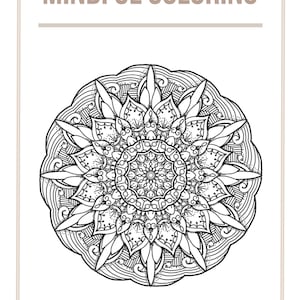 50 Mindfulness Coloring Pages | Printable Digital Download