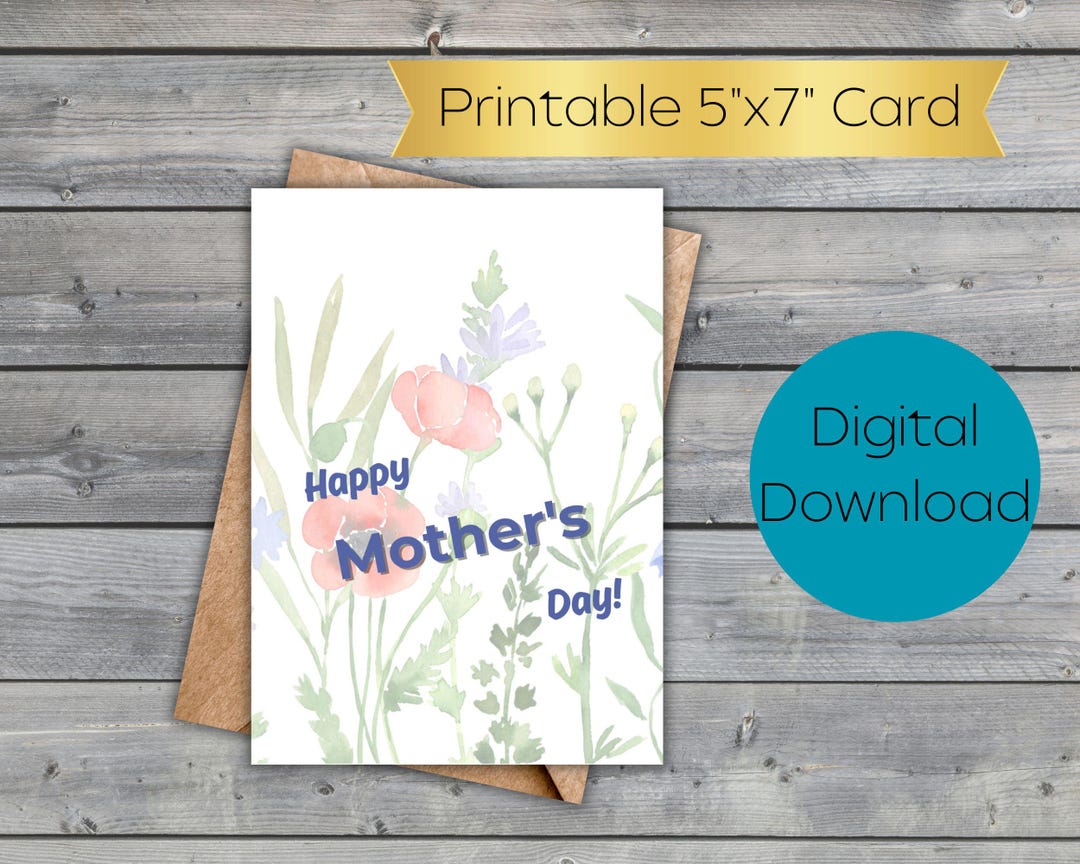 Printable Mother’s Day Card | Instant Download | DIY Greeting Card for ...