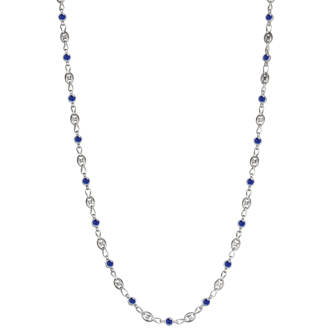 Handmade Sterling Silver Mariner Link Necklace With Infinity Links and ...