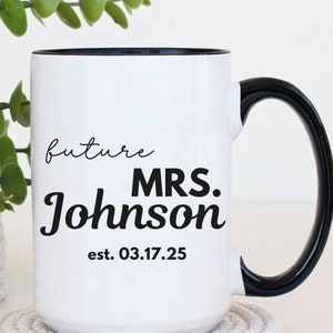Verlobungsbecher Zukunft Frau Becher, Mr und Mrs Becher, Verlobungsgeschenk, Geschenke für Verlobtes Paar, personalisiertes Geschenk Frau Becher, Brautbecher, Braut zu sein